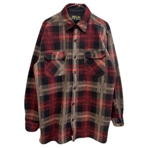 ATLAS アトラス C.P.O シャツジャケット チェック アウター Lサイズ ヴィンテージ 古着