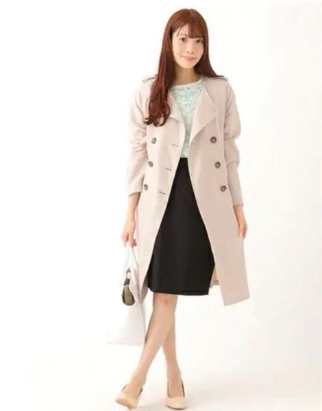 【新品タグ付き】ノーカラーライトトレンチコート アウター レディース 春服