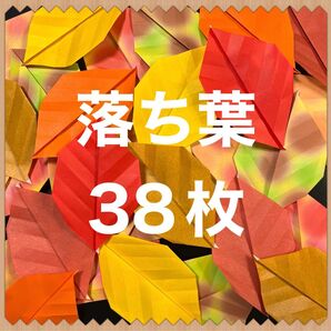 ★ハンドメイド★折り紙★落ち葉38枚★秋の壁面飾り 幼稚園 保育園 紅葉 10月 11月 病院 施設 壁面装飾