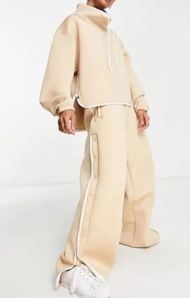 adidas アディダス セットアップ Funnel Neck Track Top Spacer Pants ベージュ サイズL