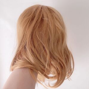 金髪ウィッグ ボブヘア ファルコス コスプレ かつら フルウィッグ ミディアム ブロンド 仮装 小日向かなで