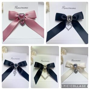 2個選べます ハンドメイド リボン ヘアゴム やっとこ