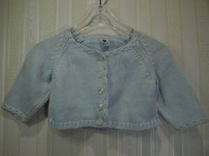 *saegsa/BABY SAYEGUSA 70cm~80cm* knitted cardigan ( light light blue )t1101