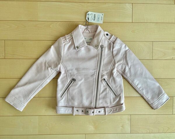 未使用 新品 ZARA ガールズ☆フェイクレザー ライダースジャケット 120 130 秋冬 アウター ハロウィン
