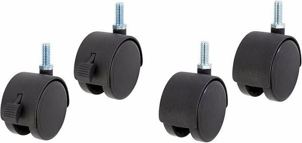 【新品未開封】ルミナス スチールラック ナイロンキャスター 4個セット ポール径25mm ドウシシャ EL25-90185付属品