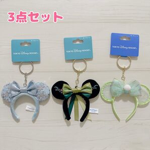 ファンタジースプリングス アナと雪の女王 アナ雪 ティンカーベル カチューシャ キーチェーン キーホルダー 3点セット