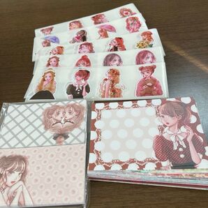 可愛いバラメモ多種類とロールシールおすそ分けとメッセージカードのまとめセット①★Ciel様×七色の海コラボ