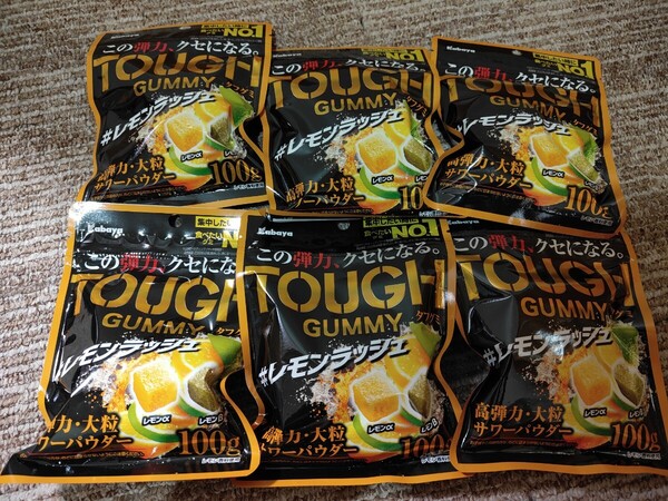 カバヤ タフグミ 6袋 レモンラッシュ味 Kabaya TOUGH GUMMY #レモンラッシュ カバヤ食品