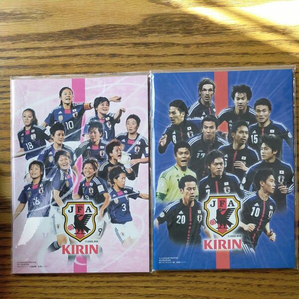 KIRIN サッカー日本代表 オリジナルノート B5 2冊 日本製 非売品 ノベルティ なでしこジャパン サムライブルー