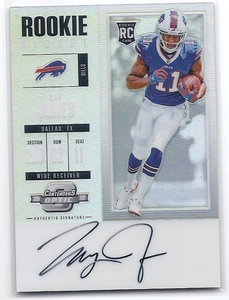 2017 Panini Contenders Optic Football Zay Jones Rookie Ticket Auto