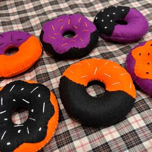 (ハロウィンver.)フェルトドーナツ 6個SET③