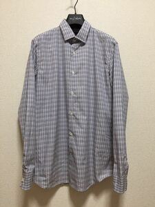 BANANA REPUBLIC バナナリパブリック 長袖シャツ チェック柄シャツ L 120's SUPIMA COTTON