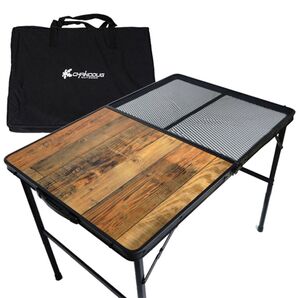★CHANODUG OUTDOOR★2WAY ハーフメッシュテーブル★収納ケース付★高さ2段階変更可能★アウトドアテーブル★