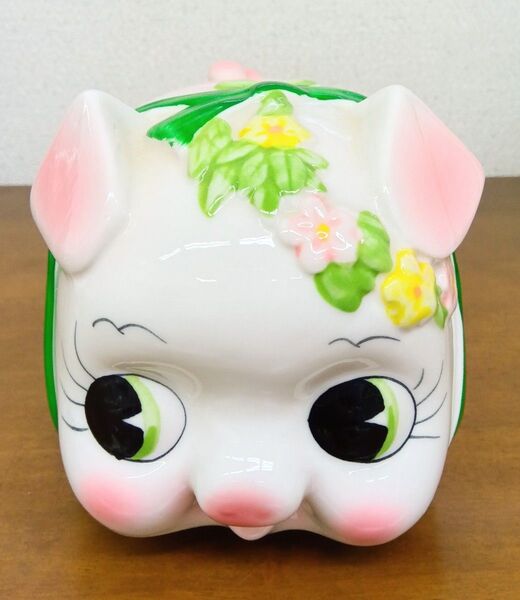 豚の貯金箱 大 陶器製 未使用品