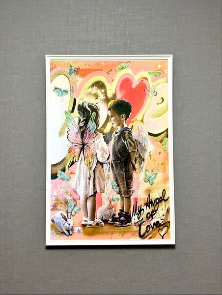 No.113☆フレーム付きキャンバスアート ブランドアートポスター オマージュアート インテリア絵画 カフェ BAR バンクシー