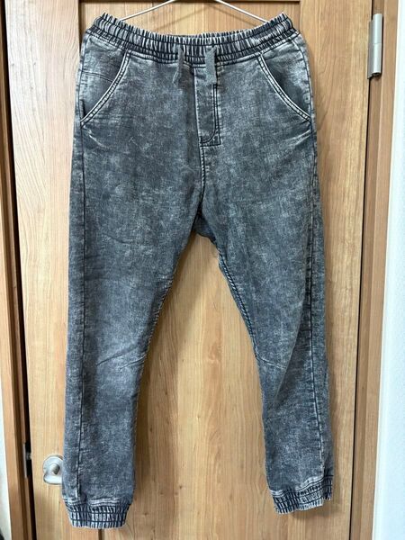 ZARA デニム スウェットジョガーパンツ グレー S 30 80089348 77302 ザラジャパン メンズ