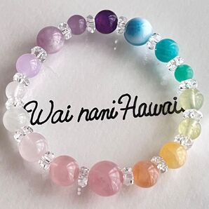 ③『 Malie color 人魚の花飾り 』パワーストーンブレスレット