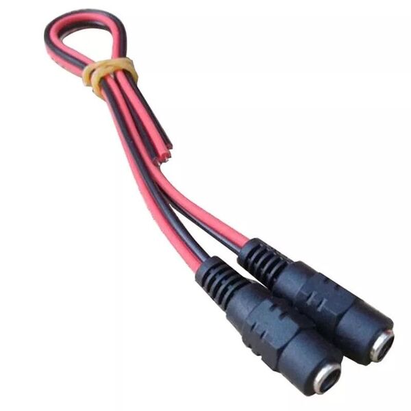 5.5 × 2.1mm DCジャックケーブル 3本 赤黒線