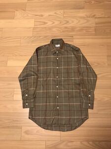 90s OLD BURBERRY／オールド バーバリー チェック タッタソール グラフチェック柄 長袖 シャツ M 渋い玉虫色 正規品 vintage ビンテージ品