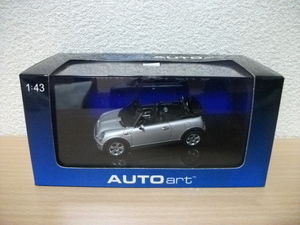 ◇オートアート　1/43　MINI COOPER S CABRIOLET　ミニクーパーＳ　SILVER◇