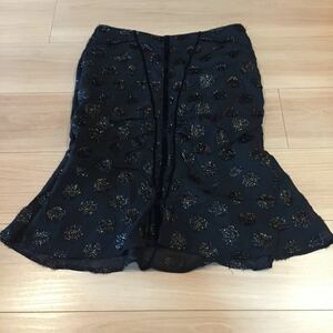  skirt Citrus Notes cITRUS nOTES mermaid line black Kirakira polka dot unused size 38 stretch Fit 