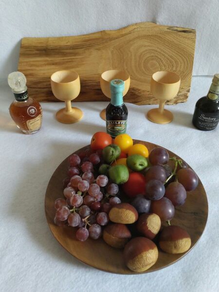 檜のワイングラス型 手作り木製品 酒器 ワイングラス