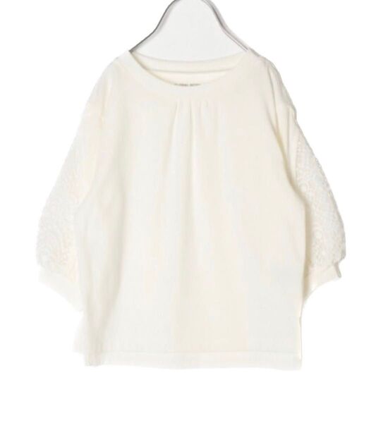 グローバルワーク*キッズ*7分袖カットソーTシャツ*ホワイト*110
