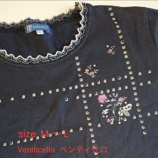 レディース トップス Tシャツ カットソー 花柄 七分袖丈 サイズM~L