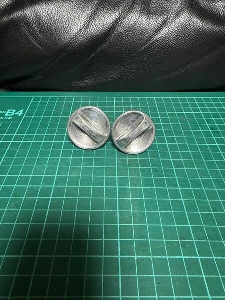 ホンダビート エアコンノブ メタルシルバー 2個セット