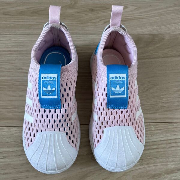 美品!adidas アディダス スーパースター キッズ スニーカー 15cm