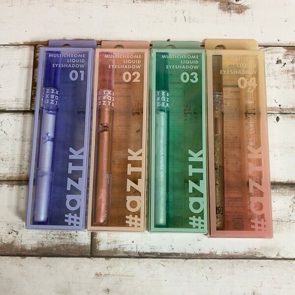 新品未開封 #aztk リキッドアイシャドウ 4本セット オーロラ グリッター アイシャドウ アイシャドー キラキラ まとめ売り