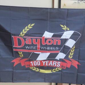 『特大9』 全黒 ■新品 Dayton Wire Wheels デイトン ワイヤーホイール 特大フラッグ 旗 バナー◇自動車 バイク 二輪車 レース 修理