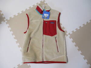 新品未使用！patagoniaパタゴニアクラシック レトロX ベスト ナチュラル×チリ×セロリアン　Ｓサイズ　CLASSIC RETRO-X VEST フリース