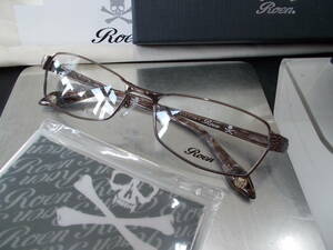  Roen Roen titanium glasses frame RN-6113-C2 height .. Skull SKULL