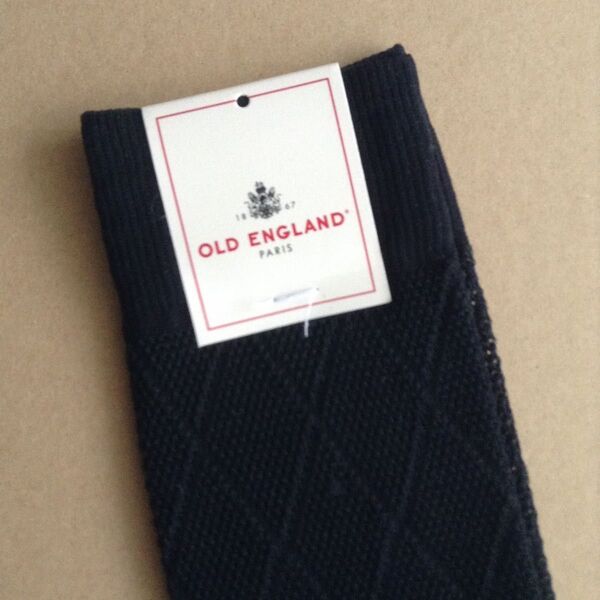 オールドイングランド ニーハイソックス ニーソックス OLD ENGLAND 黒 靴下 ブラック ソックス