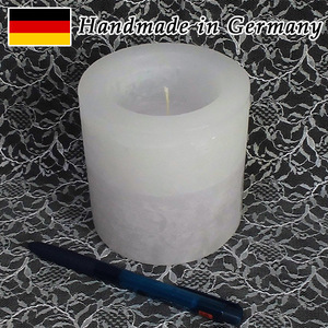 #Handmade in Germany large jpy pillar shape candle Germany made hand made lavender diameter : approximately 10cm height : approximately 10cm interior disaster prevention measures ;