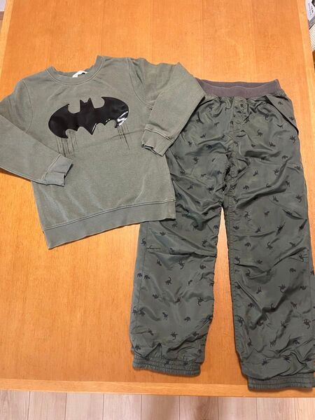 キッズ スウェット トレーナー パンツ130cm 上下 セット H&M Motherways ジャージ