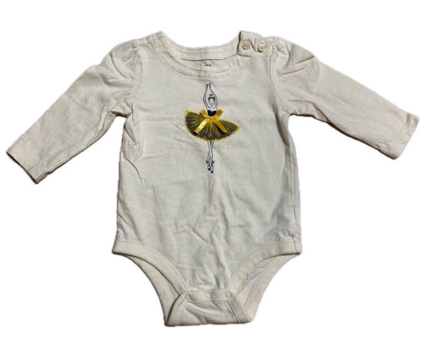【送料無料】babyGap 長袖ロンパース サイズ70 綿100% バレリーナ 匿名配送