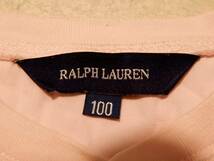 「送料無料」ラルフローレン：POLO RALPH LAUREN♪:アイコン刺繍付きペールピンク：ボタンロンＴ＊サイズ100：発売元 ラルフローレン（株）_画像7