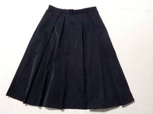 [ free shipping ]ROPE: Rope : made in Japan! polyester 100%: navy blue color : tuck gya The -: navy blue mackerel skirt * size 34