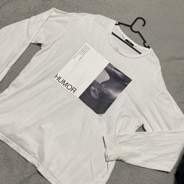 【値下げしました】 MURUA 長袖Tシャツ ホワイト ロンT 長袖 カットソー