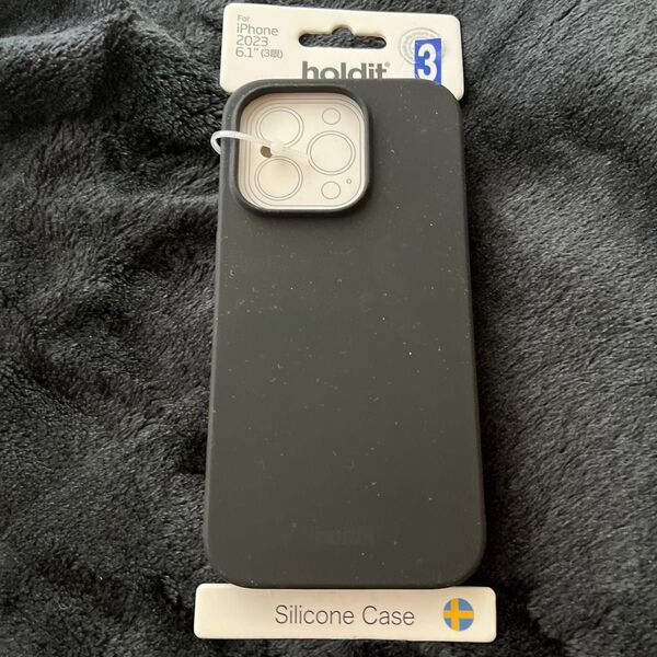 【iPhone15Pro】 ホールディット (Holdit) シリコンケース 15990 ブラック│スマホケース携帯カバー