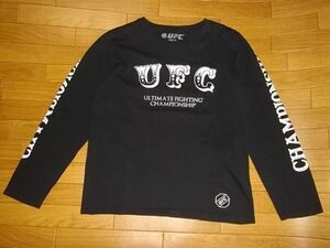 ok 希少レア◎刺繍＆プリントデザイン◎UFC・CHAMPIONSHIP◎長袖Tシャツ・両袖プリント　リピ得無6 N対象外登