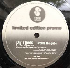 1998 Jay I Gees a.K.a Jig Mastas / Around The Grobe UK 12 Limited Edition Promo プロモ オンリー Sole 0061 Orignal オリジナル 絶版