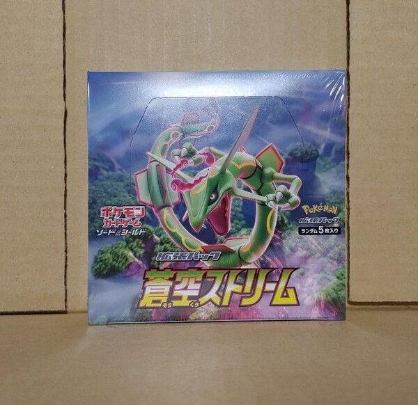 【新品未開封・シュリンク付き】ポケモンカードゲーム ソード&シールド 強化拡張パック 蒼空ストリーム 1BOX シュリンク付き