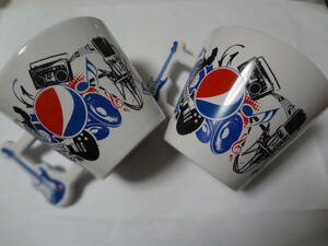 PEPSI Pepsi GUITAR guitar mug 2 piece collection exhibition unused goods 