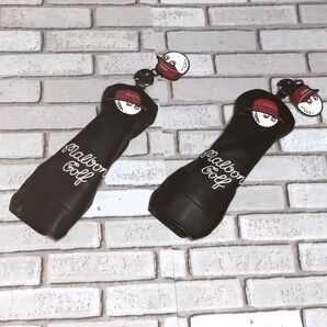 マルボン ゴルフ ヘッドカバー UT用 ユーティリティ Malbon 黒 2個