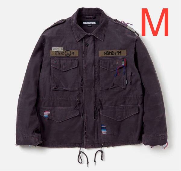送料無料!Mサイズ!24SS NEIGHBORHOOD SAVAGE M-51 JACKET BLACK ネイバーフッド サベージ ジャケット ブラック 黒 241SPNH-JKM06