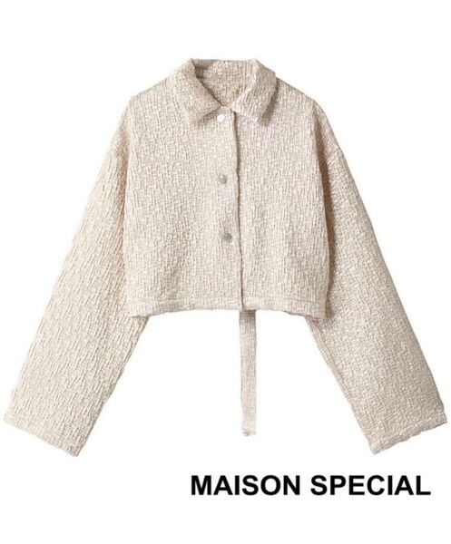 新品・タグ付き MAISON SPECIAL スクエアプリーツトップ フリー