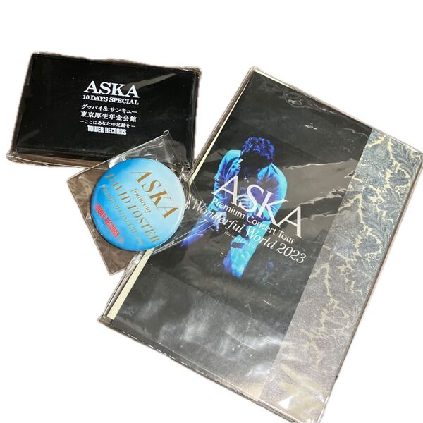 ASKA ファンクラブ更新ハガキ5年分、タワーレコード特典4点 非売品